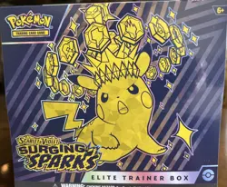 Pokemon TCG: Surging Sparks Factory Sealed Elite Trainer Box - Image 1