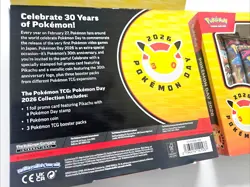 2026 Pokemon Day Pikachu 30th Anniversary Box X2 Sealed Factory New Lot Of 2 - Image 3