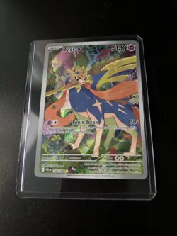 Pokemon TCG: Phantasmal Flames Zacian Full Art Illustration Rare 100/094 Holo NM - Image 1