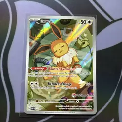 Pokemon TCG Eevee 173 Pokemon Center Stamped Promo Prismatic Evolutions #2 LP - Image 1