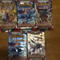 Pokemon TCG: Scarlet & Violet-Paldea Evolved - Sleeved 5 Booster Packs - Image 2