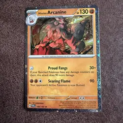 Pokemon Hisuian Arcanine 100/167 Cosmos Holo EXCLUSIVE Surging Sparks Blister - Image 1