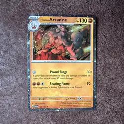 Pokemon Hisuian Arcanine 100/167 Cosmos Holo EXCLUSIVE Surging Sparks Blister - Image 3