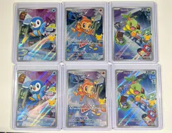 Pokemon First Partner Illustration Collection Turtwig Chimchar Piplup x2 - Image 1