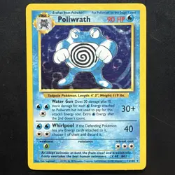 Pokemon Vintage Base Set Poliwrath 13/102 Holo Rare Wotc 1999 - Image 1