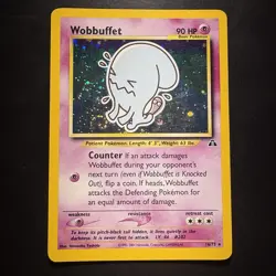 Pokemon Vintage Holo Wobbuffet 16/75 Neo Discovery Wotc Swirl - Image 1