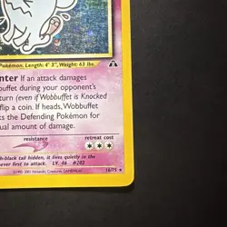 Pokemon Vintage Holo Wobbuffet 16/75 Neo Discovery Wotc Swirl - Image 4