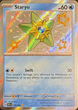 Pokemon TCG Staryu 118/091 Paldean Fates - Image 1