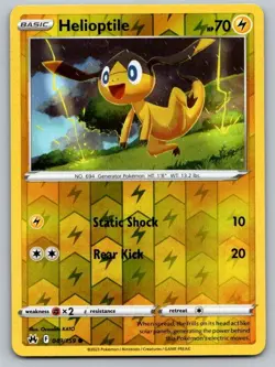 Helioptile 049/159 Common Crown Zenith Pokemon Reverse Holo Near Mint - Image 1