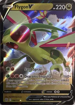 Pokemon TCG Flygon V 106/172 SWSH09: Brilliant Stars Ultra Rare - Image 1