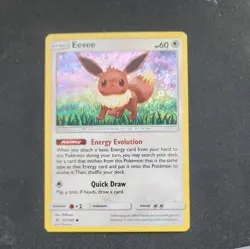 Pokemon Card Eevee Sun And Moon General Mills Sequin Holo 101/149 Near Mint - Image 1