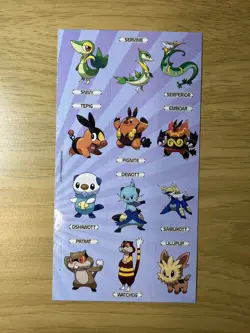 2011 Pokemon Nintendo Sticker Sheets Decal Virizion Victini Holo - Image 4