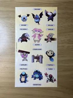 2011 Pokemon Nintendo Sticker Sheets Decal Virizion Victini Holo - Image 5