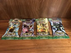 Pokemon XY Fates Collide 4 Sleeved Booster Pack Art Set - Unweighed - Sealed - Image 1