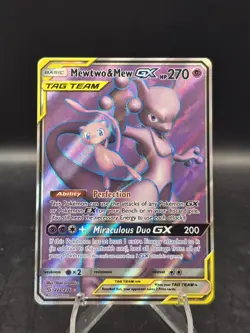 Pokemon TCG Mewtwo & Mew GX Tag Team 222/236 Unified Minds Full Art NM - Image 1
