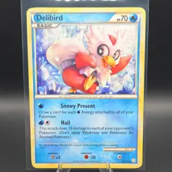 Pokemon TCG Delibird 39/123 Heartgold & Soulsilver Basic 70HP Uncommon Regular - Image 1