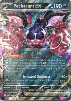 Pecharunt ex 064 HOLO Double Rare Shrouded Fable Pokemon Near Mint - Image 1