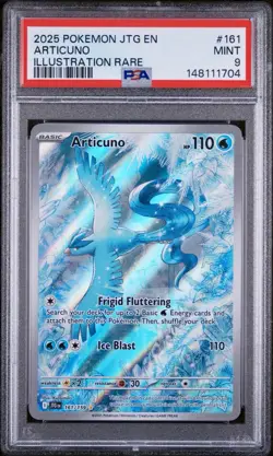 2025 POKEMON JTG EN-JOURNEY TOGETHER ILLUSTRATION RARE #161 ARTICUNO PSA 9 - Image 1