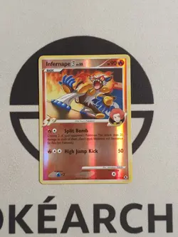Pokemon Card Panferno Lv.55 43/111 Rise Of The Rivals Reverse Holo English - Image 2