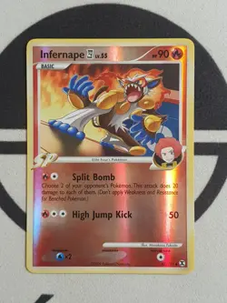 Pokemon Card Panferno Lv.55 43/111 Rise Of The Rivals Reverse Holo English - Image 3