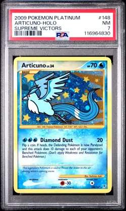 Pokemon Articuno Supreme Victors Secret Rare Holo 148/147 2009 PSA 7 - Image 1