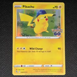 Pikachu 028/078 Holo Rare Pokemon GO Pokemon Near Mint Holo - Image 1