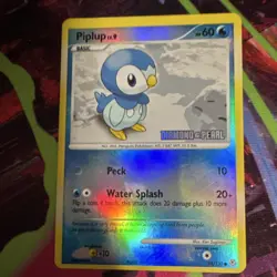 Pokemon Piplup Diamond & Pearl Reverse Holo Common 93/130 Basic 60 HP Pokemon T… - Image 1