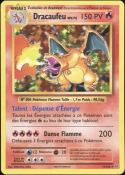 2016 Pokemon FRENCH XY Evolutions Dracaufeu-Charizard Holo 11/108 EX-MT - Image 1