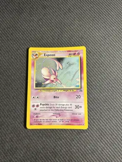 Pokemon TCG Espeon 1/75 Neo Discovery Holo MP- - Image 3