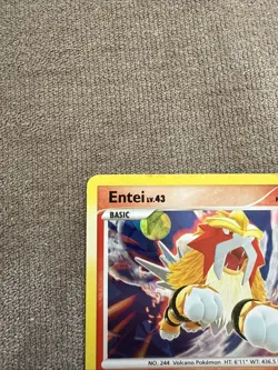 Pokemon Entei Card TCG 4/132 Secret Wonders Holo Rare - Image 3