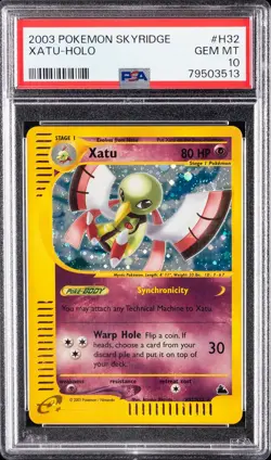 2003 POKEMON SKYRIDGE #H32 XATU-HOLO PSA 10 - Image 1