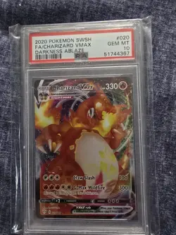 Pokemon TCG Charizard VMAX Darkness Ablaze Holo Ultra Rare PSA 10 - Image 1