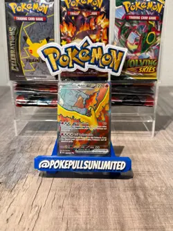 Pokemon Team Rocket's Moltres EX Destined Rivals Ultra Rare Holo 208/182 HP220 - Image 1