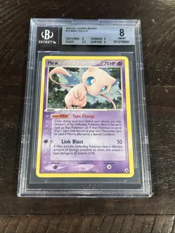 2006 POKEMON EX LEGEND MAKER #10 MEW-HOLO Beckett 8 - Image 1