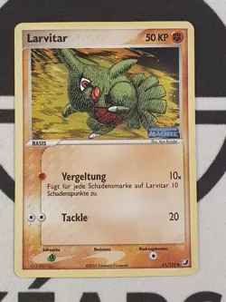 Pokemon Karte Larvitar 61/115 Ex Verborgene Machte Stamp Reverse Holo Deutsch - Image 3