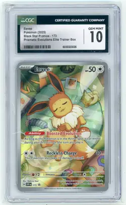 Eevee (173) - CGC 10 - 2025 Prismatic Evolutions ETB Promo Pokemon - Image 1
