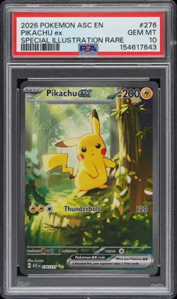 2026 POKEMON ASC EN-ASCENDED HEROES SPECIAL ILLUSTRATION RARE PIKACHU EX PSA 10 - Image 1