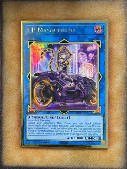 Yugioh I:P Masquerena MGED-EN035 Gold Rare Alt Art 1st Ed NM - Image 1