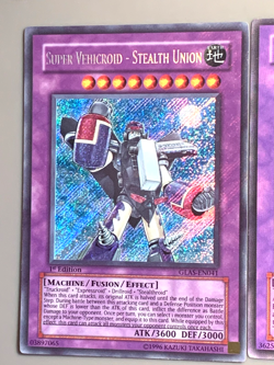 yugioh Super Vehicroid - Stealth Union GLAS-EN041 + Jumbo Drill POTD-EN036 1st E - Image 4