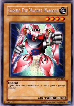 Gamma the Magnet Warrior Unlimited Secret Rare Duelist of the Roses DOR-003 LP - Image 1