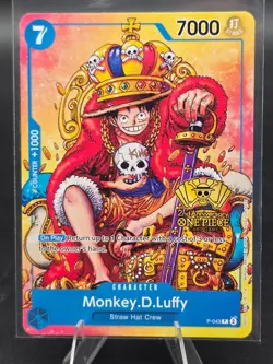 2024 One Piece Monkey.D.Luffy P-043 2nd Anniversary Stamped Convention Promo TCG - Image 1