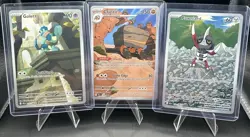 Pokemon TCG Black Bolt - Illustration Rare 3 Card Lot - Golett Crustle Pawniard - Image 1