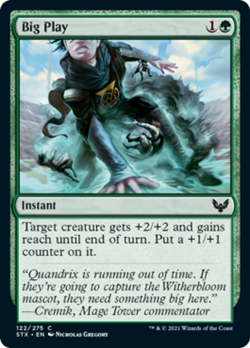 Big Play FOIL Strixhaven: School of Mages NM Green Common MAGIC CARD ABUGames - Image 1