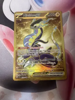 Miraidon ex 253/198 Scarlet & Violet Gold Full Art Holo Rare Pokemon Card NM - Image 1