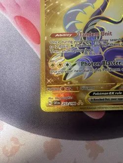 Miraidon ex 253/198 Scarlet & Violet Gold Full Art Holo Rare Pokemon Card NM - Image 3