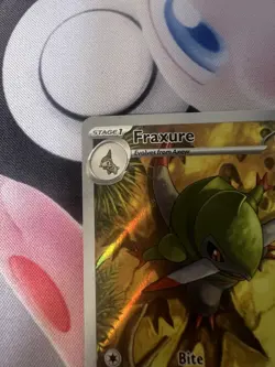 Pokemon TCG SV Black Bolt Fraxure Illustration Rare Card 146/086 NM Condition - Image 4