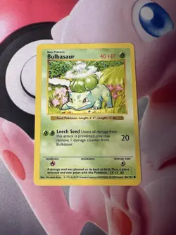 Bulbasaur Shadowless 44/102 Base Set Pokemon TCG Card 1999 LP/MP - Image 1