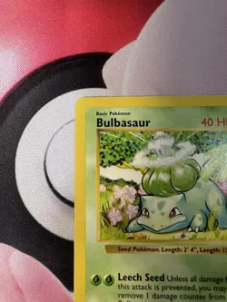 Bulbasaur Shadowless 44/102 Base Set Pokemon TCG Card 1999 LP/MP - Image 4