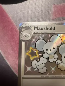 Pokemon TCG Maushold Shiny Card 210/091 SV Paldean Fates NM Shiny Rare - Image 4