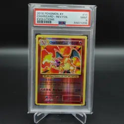 PSA 9 MINT POKEMON CHARIZARD REVERSE HOLO RARE XY EVOLUTIONS 2016 #11 CARD - #2 - Image 1